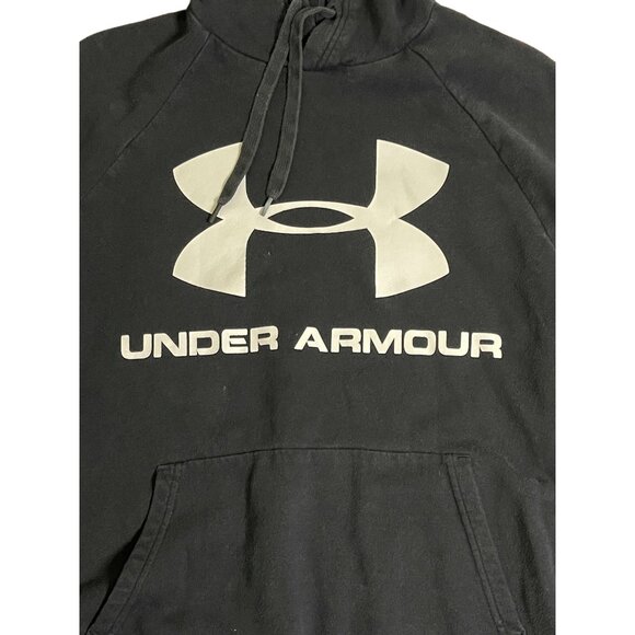 Under Armour Black Hoodie Pullover Sweatshirt Mens Size Medium - Picture 4 of 13